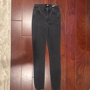 PAIGE Black Skinny High-Rise Jeans